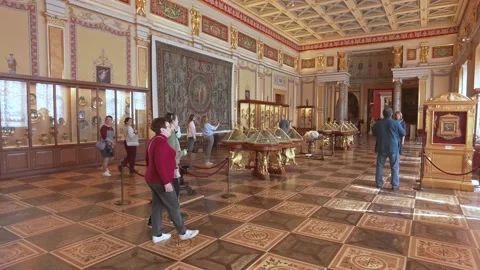 Interiors of the State Hermitage Museum. Stock Footage 201357026