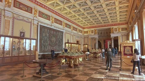 Interiors of the State Hermitage Museum. Stock Footage 201357129
