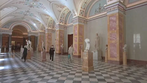 Interiors of the State Hermitage Museum. Stock Footage 201381913