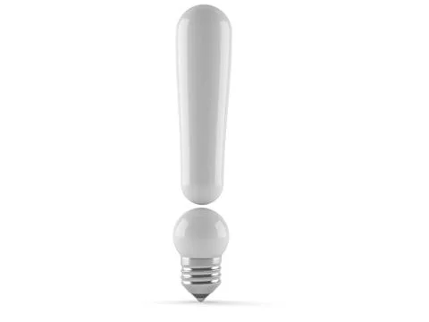 Interjection light bulb concept Stock Illustration