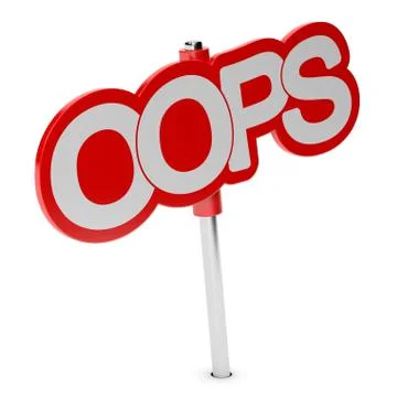 Interjection, OOPS tag Stock-Illustration