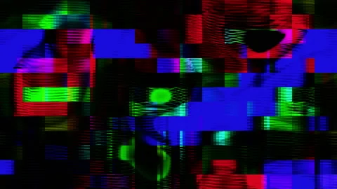 Interlace-styled Angular RGB Fractal Noise Effect 스톡 동영상 152801196