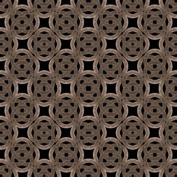 Interlace Wooden Surface Seamless Pattern Circles motif interlace stlye ge... Stock Photos