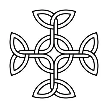 Interlaced cross with arms of equal arms in Celtic style イラスト素材