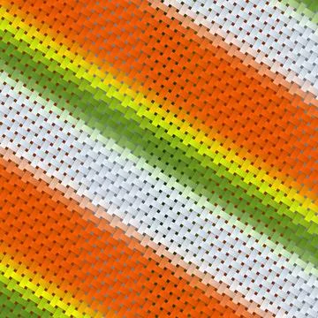 An Interlaced fiber checkered surface elements wicker Plastic weave pattern Illustrazione stock