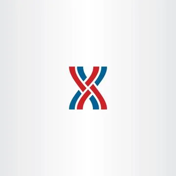 Interlaced letter x logo vector icon Stock Illustration