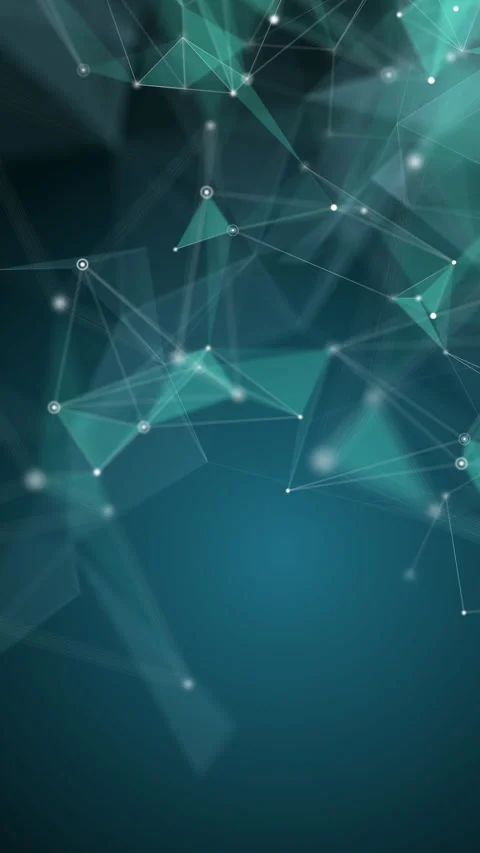 Interlaced lines connecting the dots. Plexus of lines with geometric shapes Stock Footage 308522641