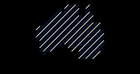 Interlaced Mapping Grid of Australia Map Stock Footage 313203593