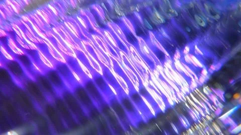 Interlaced, refracted, blurred background with purple lights Stock Illustration