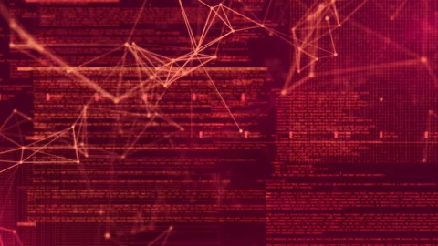 Interlacing cyberspace and computer codes. Stock Footage 162305525