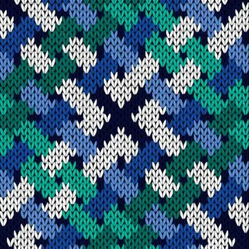 Interlacing knitting seamless pattern Illustrazione stock