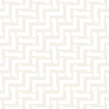 Interlacing Lines Subtle Lattice. Ethnic Monochrome Texture. Vector Seamless Stock Illustration