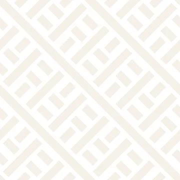 Interlacing Lines Subtle Lattice. Ethnic Monochrome Texture. Vector Seamless Stock Illustration