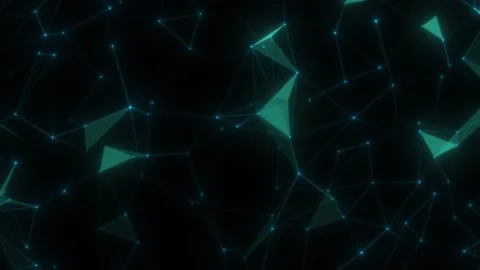 Interlacing of neon lines and geometric shapes in oncoming traffic. Black Stock Footage 153867269