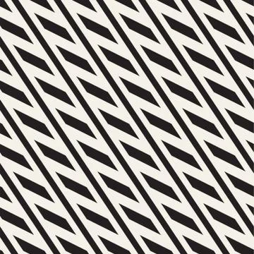 Interlacing Parallel  Stripes. Vector Seamless Monochrome Patter Illustrazione stock