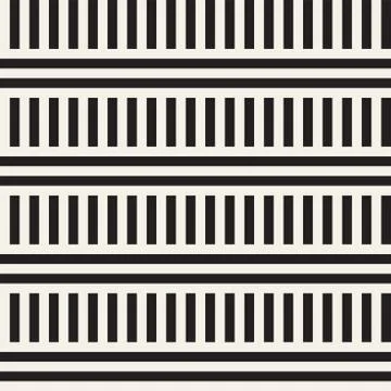 Interlacing Parallel  Stripes. Vector Seamless Monochrome Pattern. Illustrazione stock