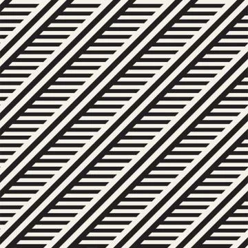 Interlacing Parallel  Stripes. Vector Seamless Monochrome Pattern. Illustrazione stock