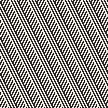 Interlacing Parallel  Stripes. Vector Seamless Monochrome Pattern. Illustrazione stock