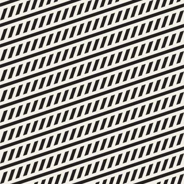 Interlacing Parallel  Stripes. Vector Seamless Monochrome Pattern. イラスト素材