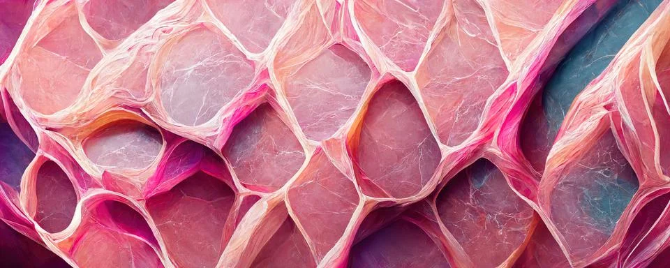 Interlacing pattern with marble splashes from geometric abstraction Illustrazione stock