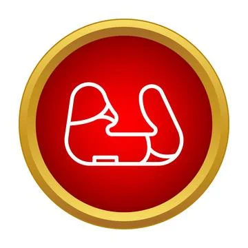 Interlagos racing circuit map icon in red circle Stock Illustration