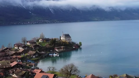 Interlaken DJI MAVIC MINI 3 4K - UHD - HDR Stock Footage 231177756