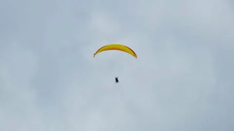 Interlaken Paragliding Stock Footage 198706032