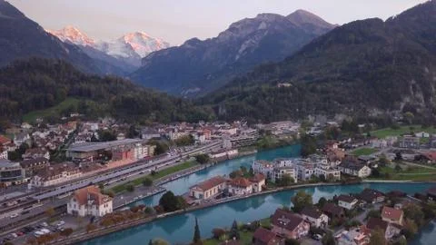 Interlaken Sunset Stock Photos