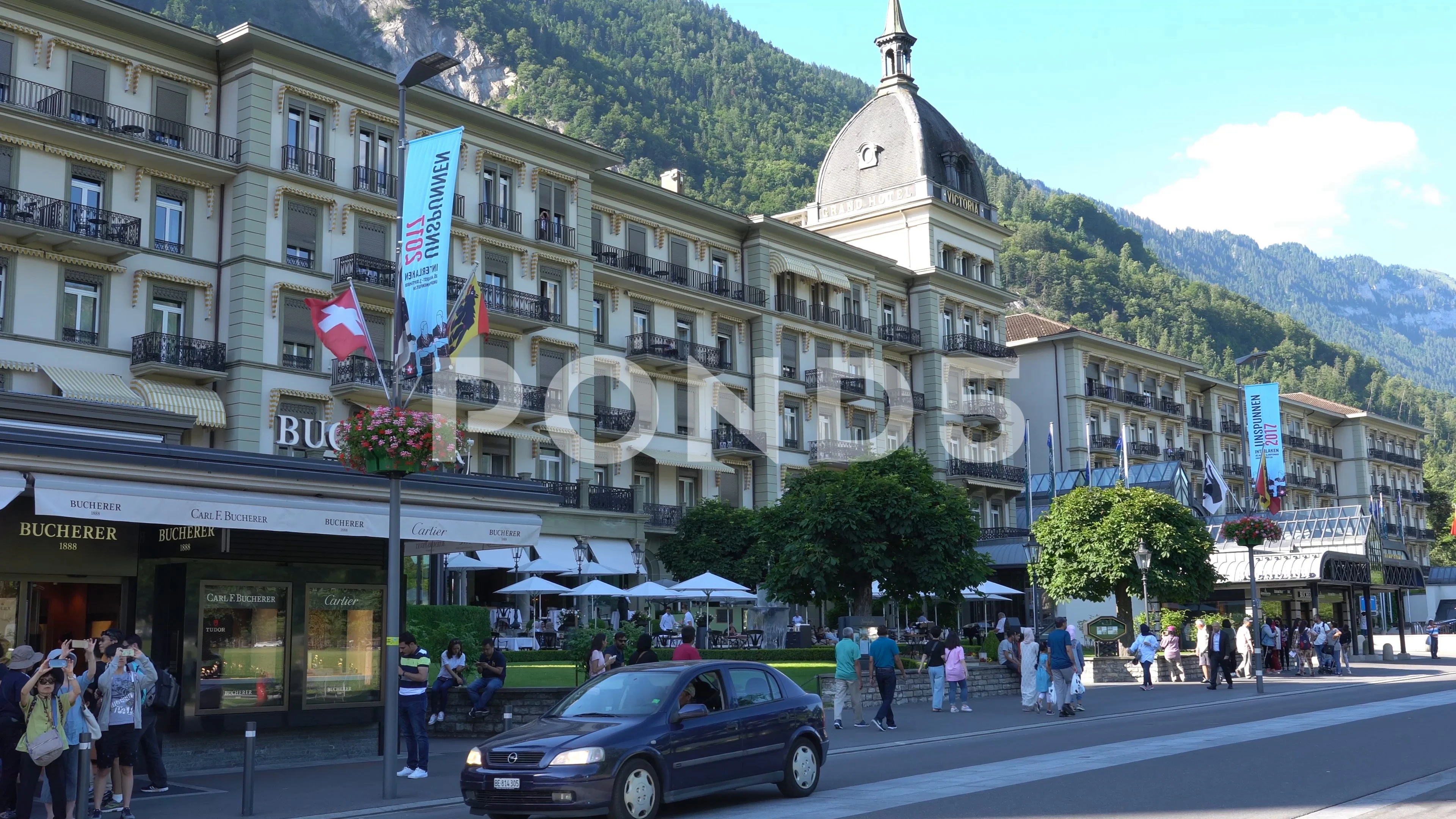 INTERLAKEN SWITZERLAND View of Interlaken city center