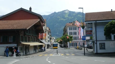 Interlaken Town Stock Footage 198623633