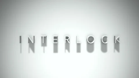 Interlock 3D title animation with shadows on a white background Stock Footage 297387253