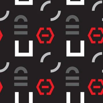 Interlock graphic seamless pattern Stock Illustration