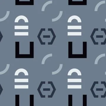 Interlock graphic seamless pattern Stock Illustration