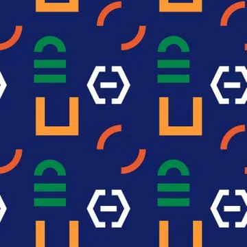 Interlock graphic seamless pattern Stock Illustration