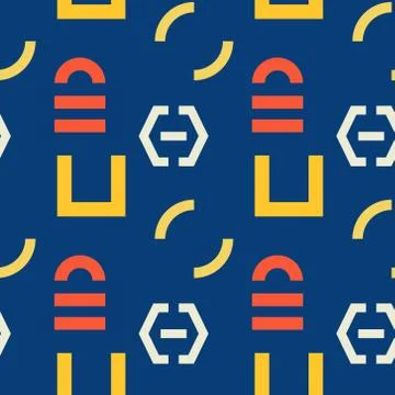 Interlock graphic seamless pattern Stock Illustration