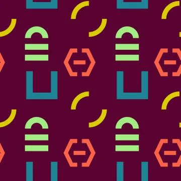 Interlock graphic seamless pattern Stock Illustration