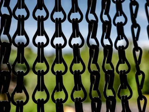Interlocked black chains Stock Photos
