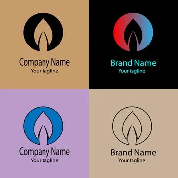 Interlocked Circle Labyrinth logo design イラスト素材