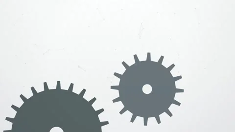Interlocked mechanical cogs rotating seamless loop motion Stock Footage 345601267