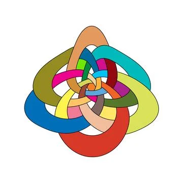 Interlocked Rings Symbol of Unity Stock Illustration