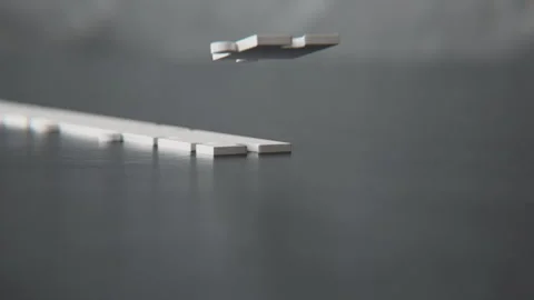 Interlocking 3d Animated Puzzle on the table Stock Footage 253551433