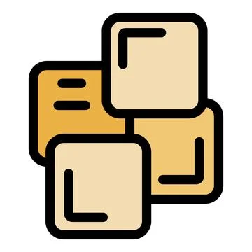 Interlocking abstract square and rectangle shapes creating visual interest Illustrazione stock