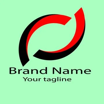 The Interlocking Arcs: Dynamic Connection and Flow logo Stock Illustration