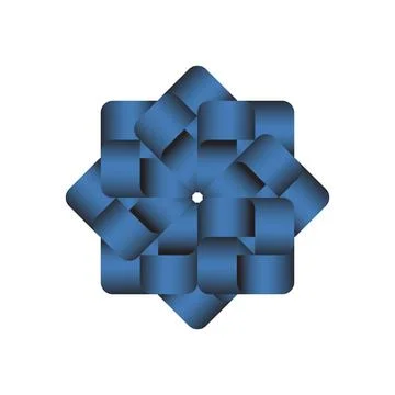 Interlocking Blue Cubes Pattern Stockillustratie