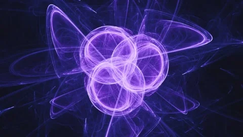 Interlocking Celtic knot pattern fractal nucleus cell spinning and Stock Footage 142343361