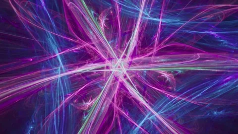 Interlocking Celtic lines of chaotic lines and fractal flame shapes in 3d Stock Footage 142179779