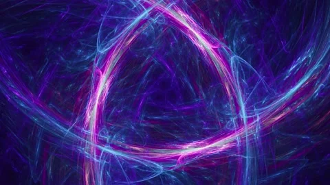 Interlocking Celtic lines of chaotic lines and fractal flame shapes in 3d Stock Footage 142179903