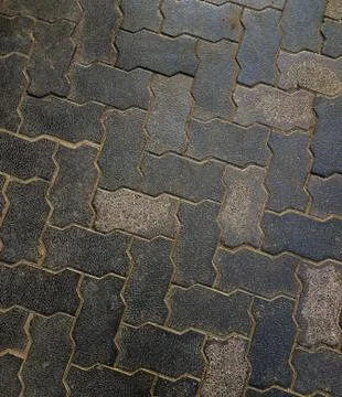 Interlocking cement pavement patten texture rock for background floor 스톡 사진