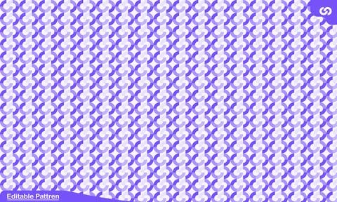 Interlocking chain geometric purple pattern background Illustrazione stock