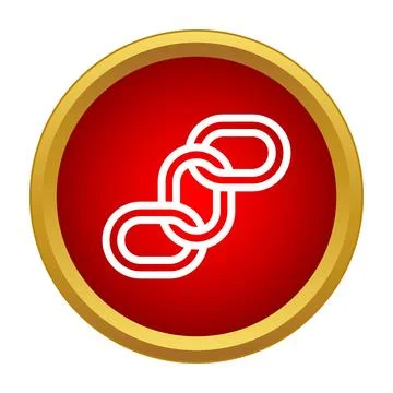 Interlocking chain links representing connection and integration Stock Illustration